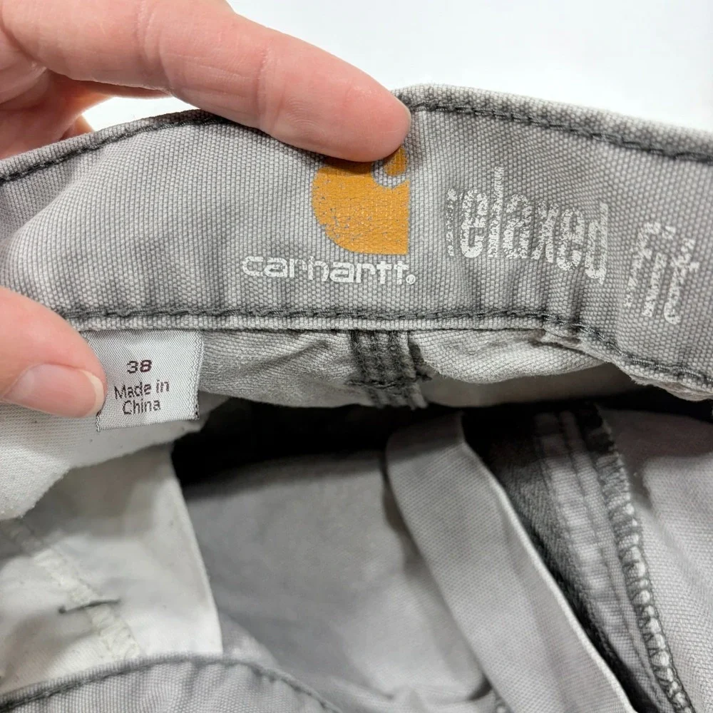 Carhartt Men's Relaxed Fit Dark Grey Heavyweight Cargo Shorts Size 38 Utility